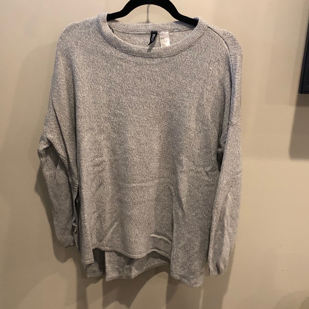 Grey sweater with slits on the side